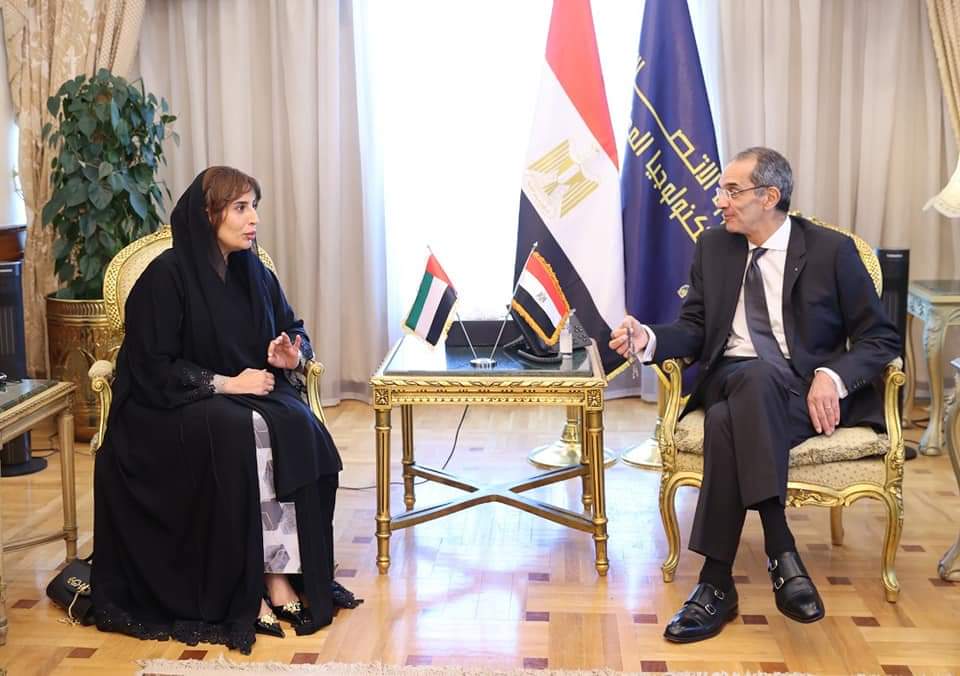 وزير الاتصالات يبحث مع سفيرة الإمارات بمصر فرص جذب الاستثمارات الإماراتية لقطاع الاتصالات وتكنولوجيا المعلومات و الذكاء الاصطناعى