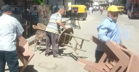 رفع الاشغالات بمراكز البحيرة تسفر عن 1208حالة اشغال طريق متنوع 