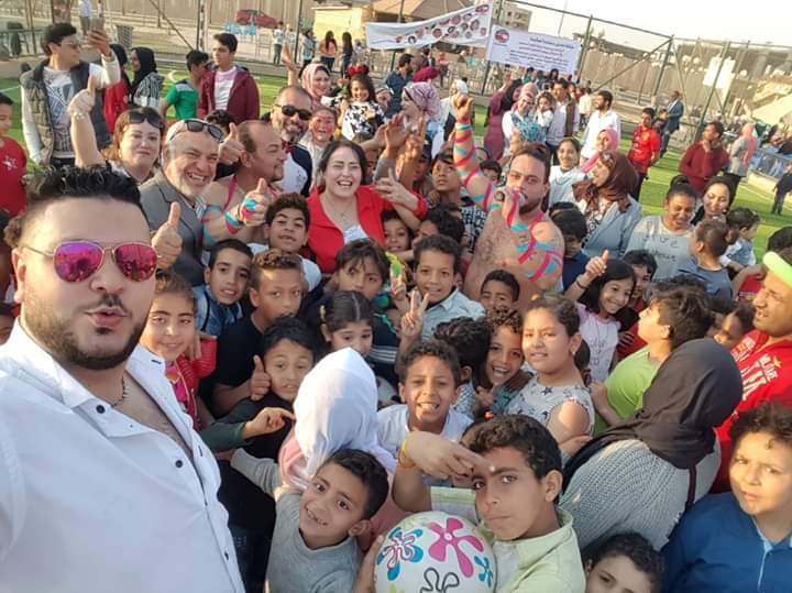 بالصور: هند عاكف تحتفل بعيد الطفل المصري