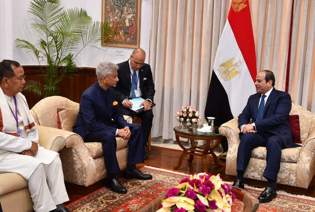 الرئيس عبد الفتاح السيسي يلتقى وزير خارجية الهند".
