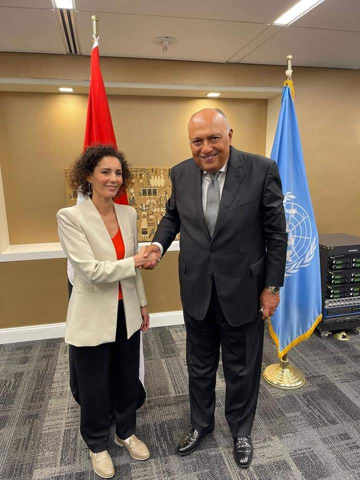 خلال زيارته إلى نيويورك، شكري يلتقي نظيرته البلجيكية