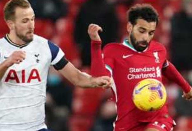 تقدم هاري كين علي محمد صلاح بهدفي الدورى الانجليزى