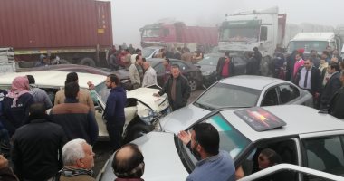 إصابة 3 أشخاص فى حادث تصادم على الطريق الدولى بالبحيرة