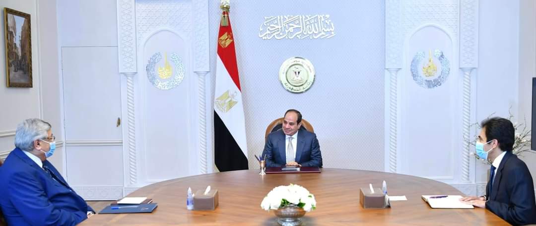 الرئيس السيسي يتابع الموقف التنفيذي لعدد من المبادرات الصحية القوميةو الوضع الحالي الخاص بفيروس كورونا