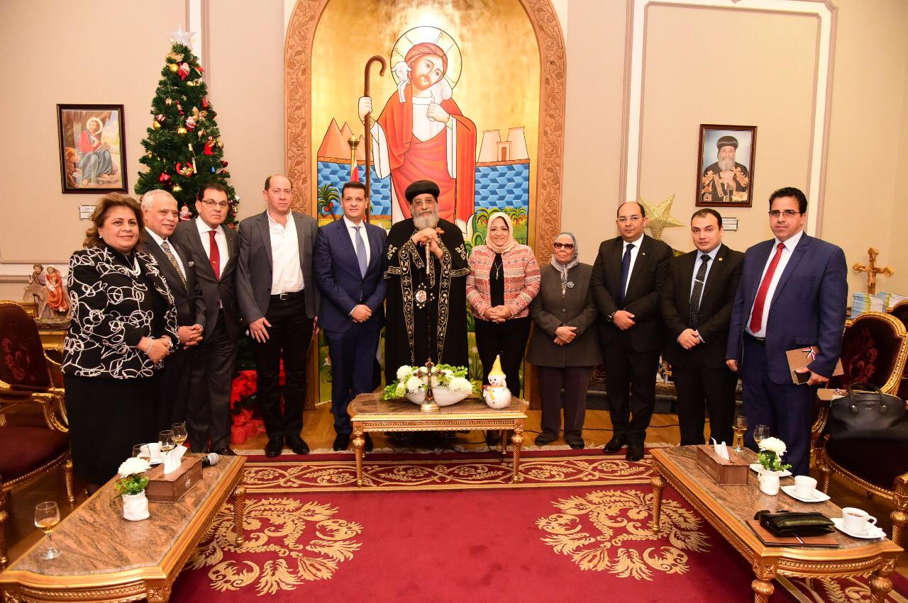 أفريقية النواب تلتقي قداسة البابا تواضروس وعدد من السفراء