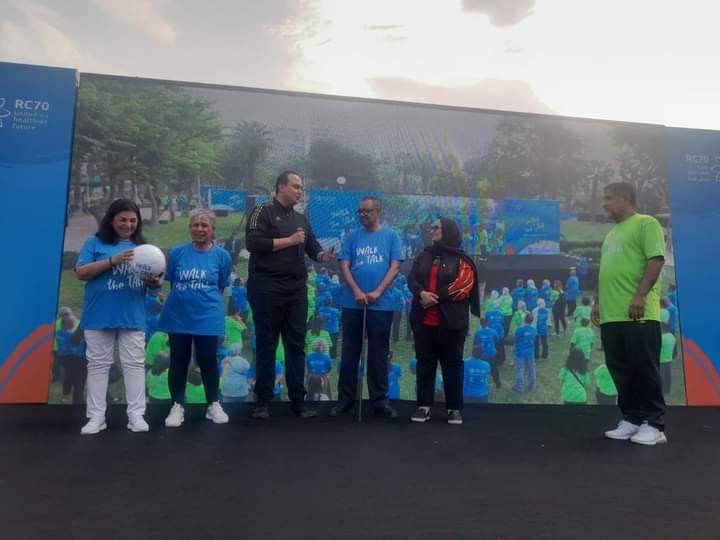 رئيس هيئة الرعاية الصحية يشارك في فعالية "الصحة قول وعمل walk the talk" بحضور مدير عام منظمة الصحة العالمية