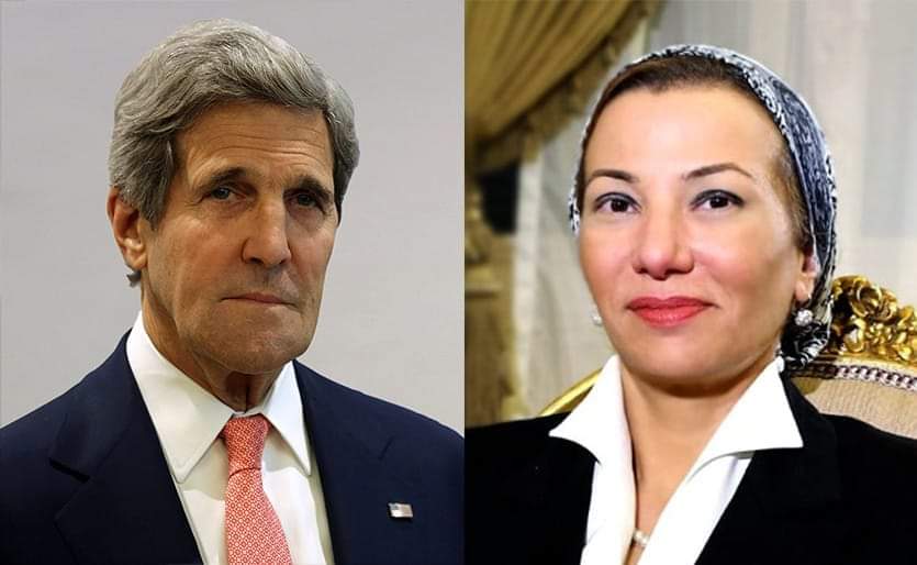 وزيرة البيئة تلتقى وجون كيرى المبعوث الرئاسي الأمريكي الخاص بشئون المناخ... وتستعرض أولويات العمل فى الاستراتيجية الوطنية لتغير المناخ