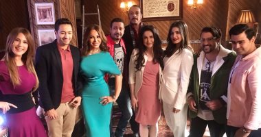 حمادة هلال ومحمد نجاتى وسوزان نجم الدين فى كواليس "ابن أصول"