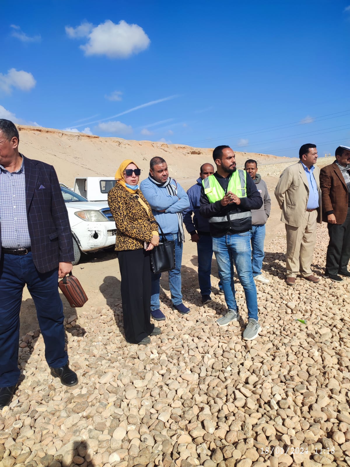 بلبع تتابع الاعمال الجارية بمشروع إنشاء خليتين دفن صحي بمركز بدر  