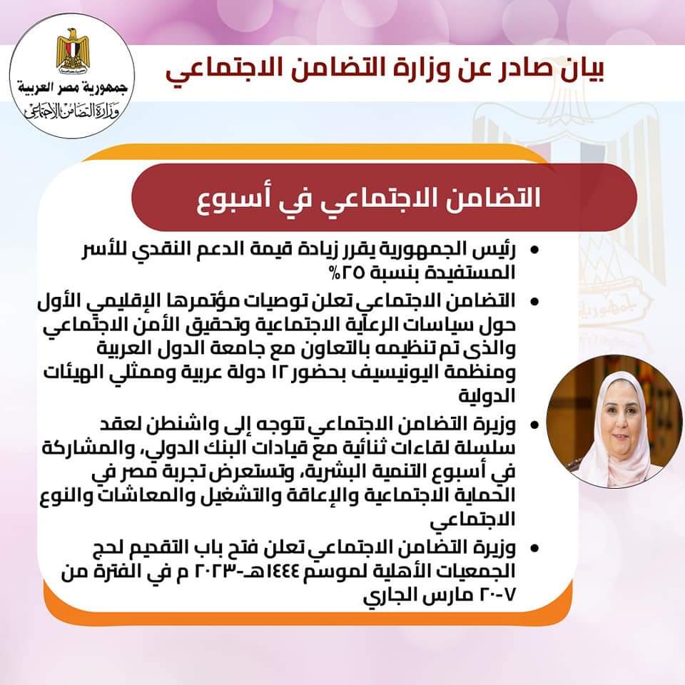 بالإنفوجراف  .. التضامن الاجتماعي في أسبوع ..