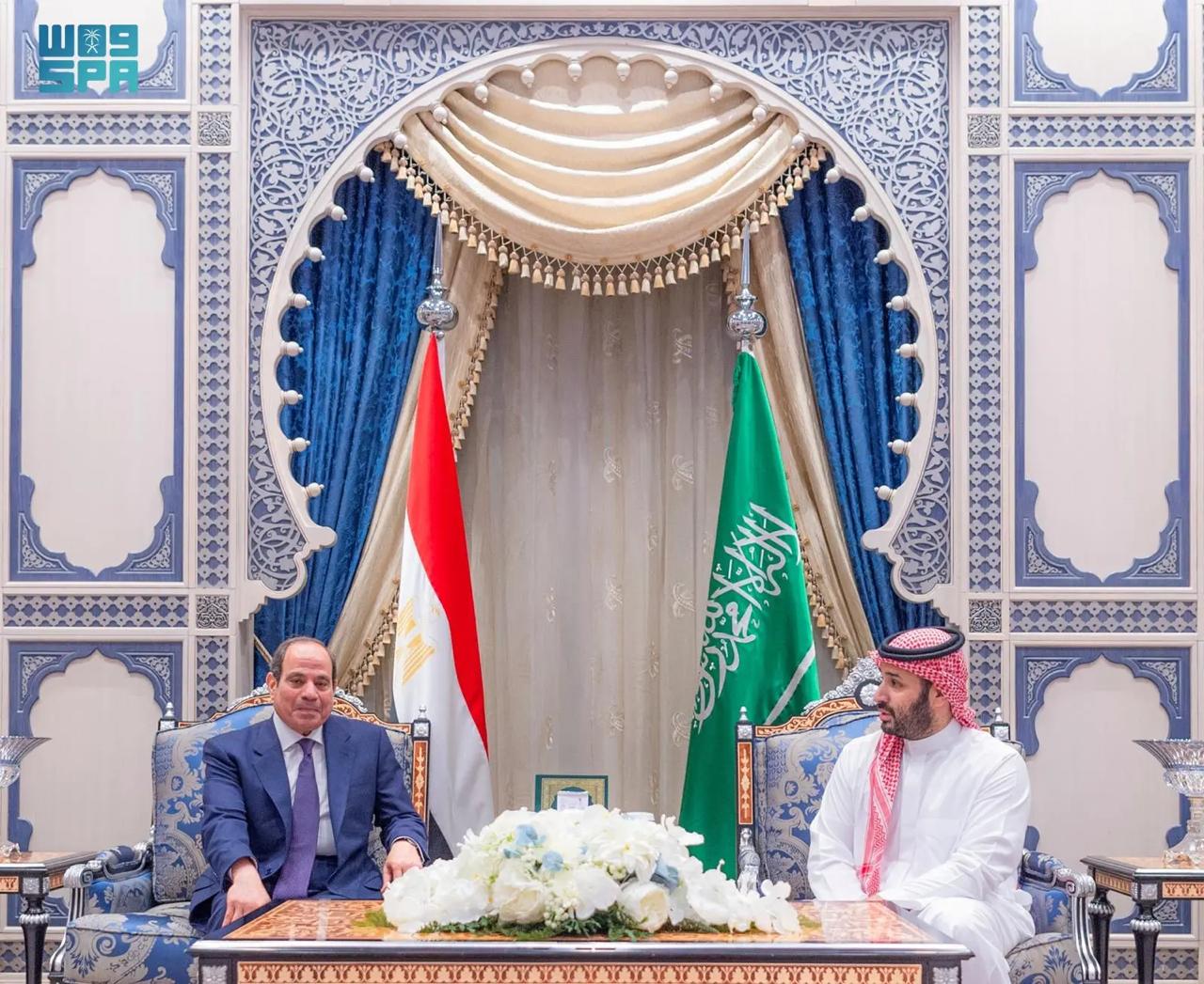 ولي العهد والرئيس المصري يبحثان تطورات الأوضاع الإقليمية في جدة