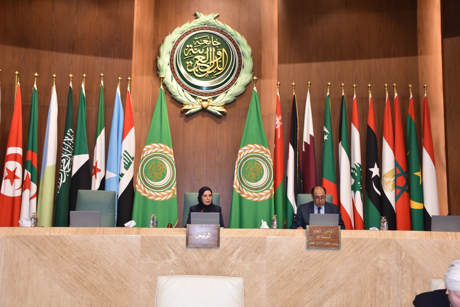 سفيرة  البحرين لدى جمهورية مصر العربية تترأس أعمال الدورة العادية ال 165 لمجلس جامعة الدول العربية 