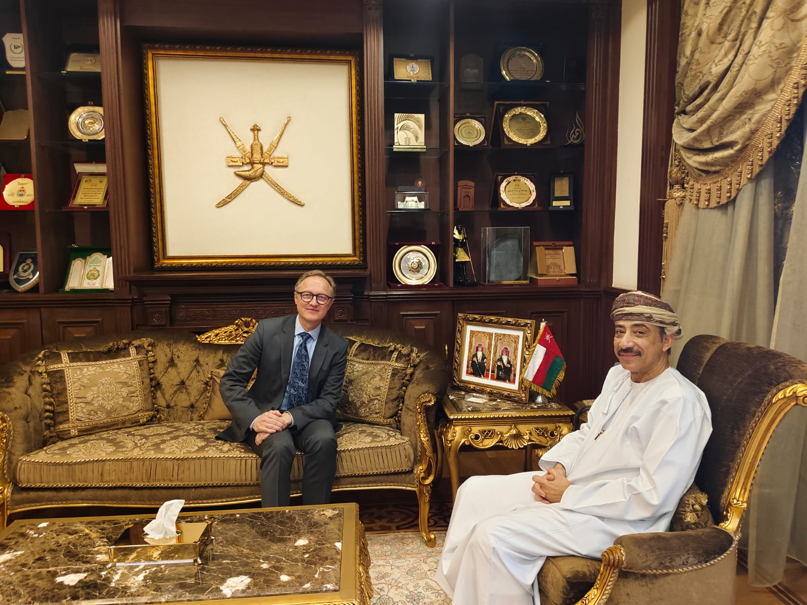 السفير عبد الله الرحبي يستقبل سفير اليابان بالقاهرة