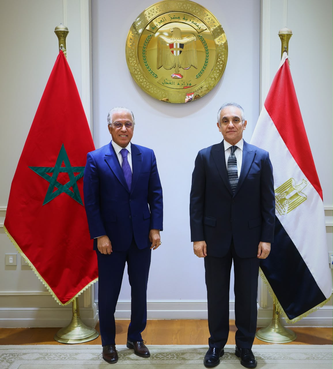 مصر والمغرب تبحثان التطوير القضائي المشترك..  وزير العدل  : مصر ملتزمة بمبادئ تطبيق القانون والتطوير المستمر..  سفير المغرب: منظومة العدالة المصرية تشهد طفرة مؤسسية